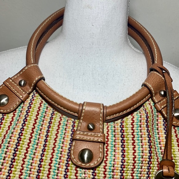 Fossil Multicolor Stitched Straw Frame Handbag - Picture 5 of 12